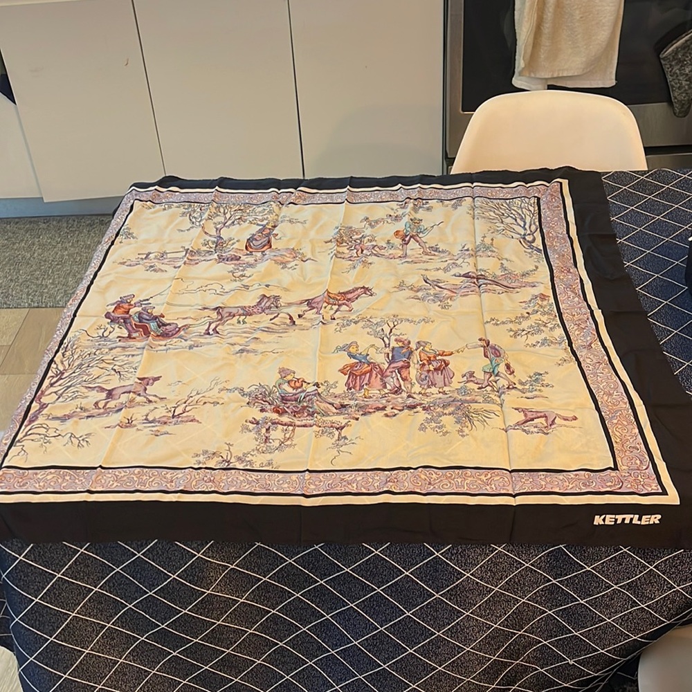 Silk scarf frontier KETTLER unique and beautiful design
